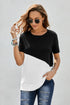 Crew Neck Colorblock Tee